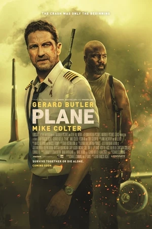 Plane 2023 Hindi Dual Audio Movie Poster